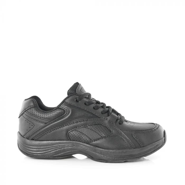 Green Cross - Women Black Leather Running