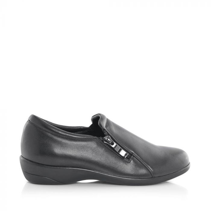 Green Cross women Flat  Zip-Up Walker Black