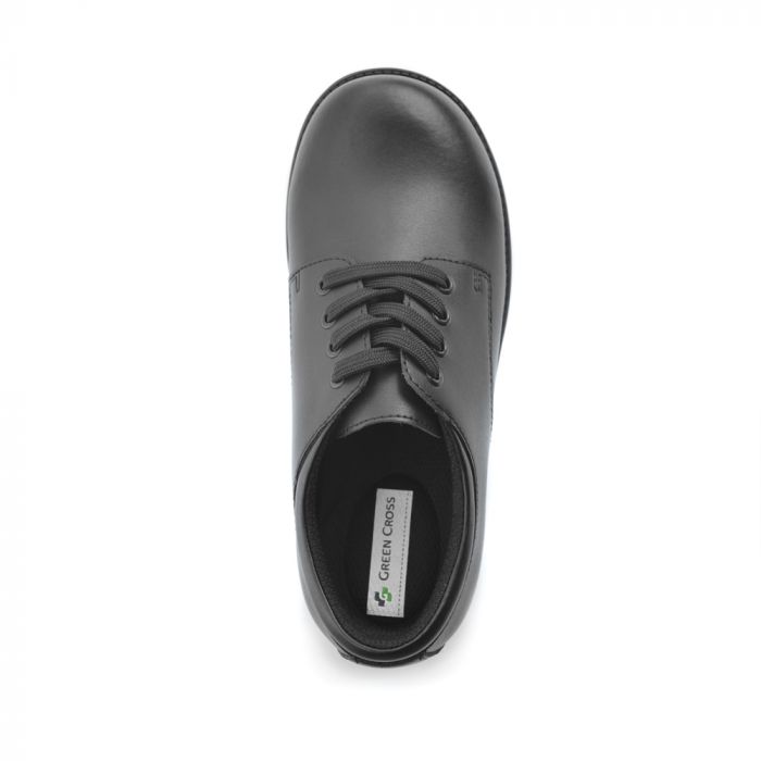 Green Cross - Boys School Shoe Lace Up - Black