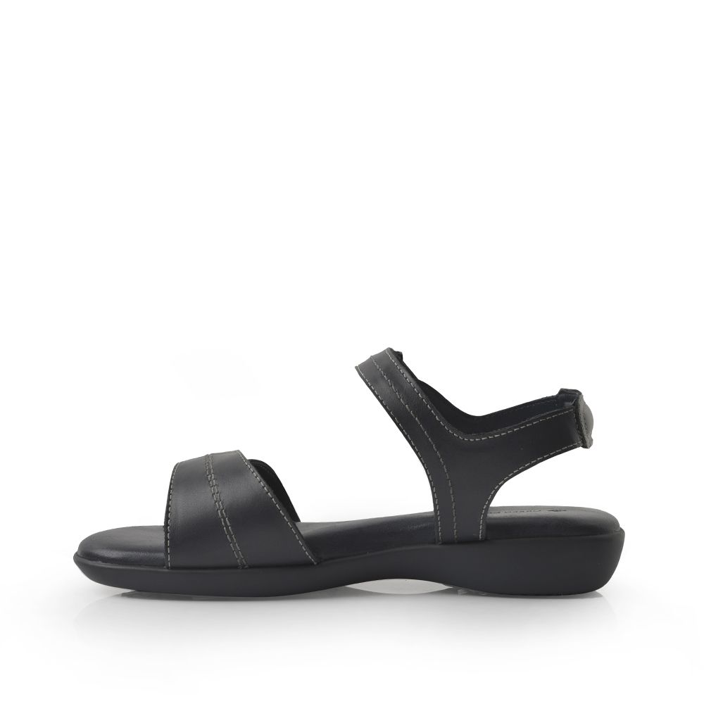Green Cross Women Double Self Fastening Strap Sandal - Navy