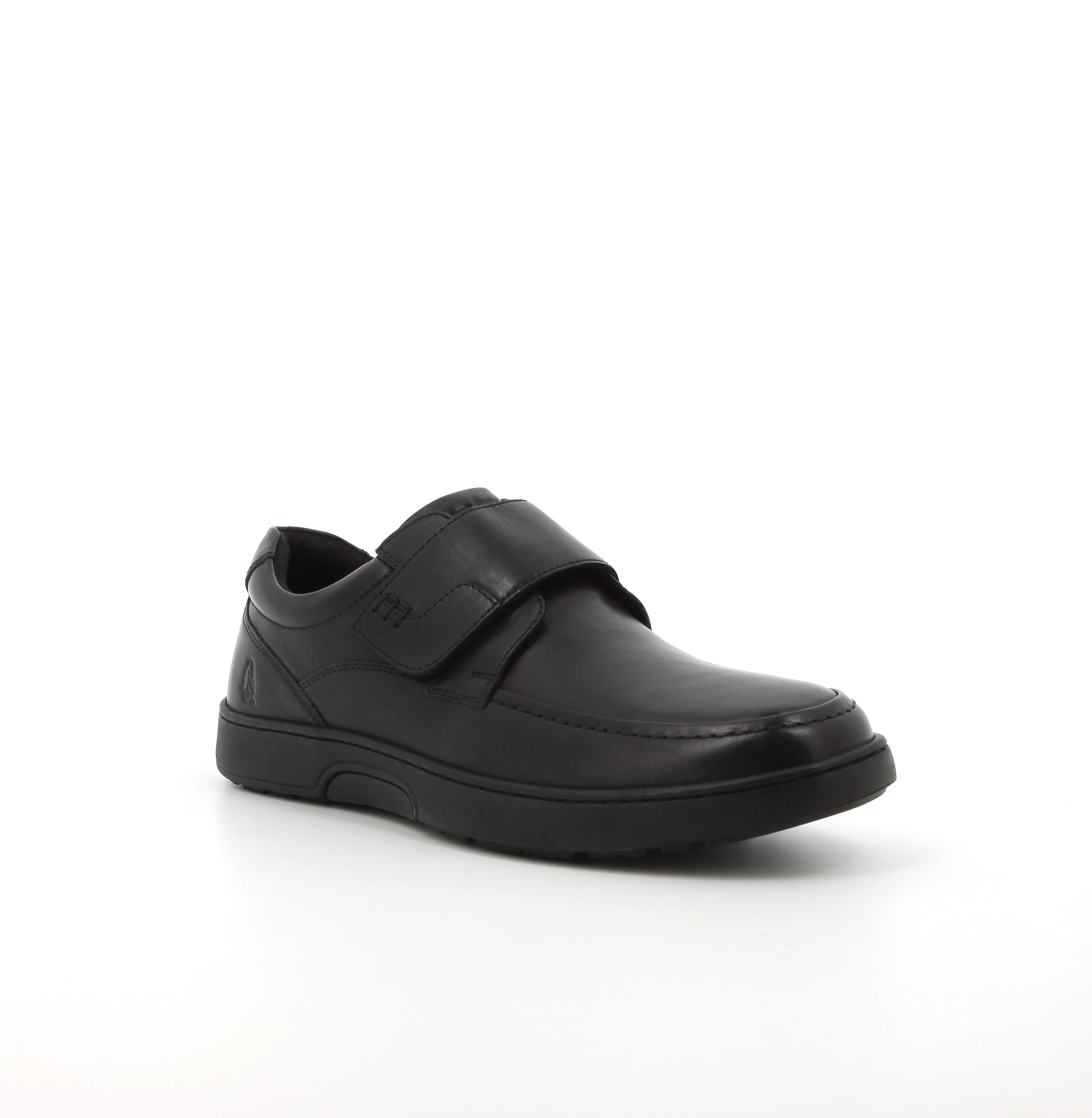 Hush Puppies Men's Koepa Hook and Loop Leather Shoes - Black