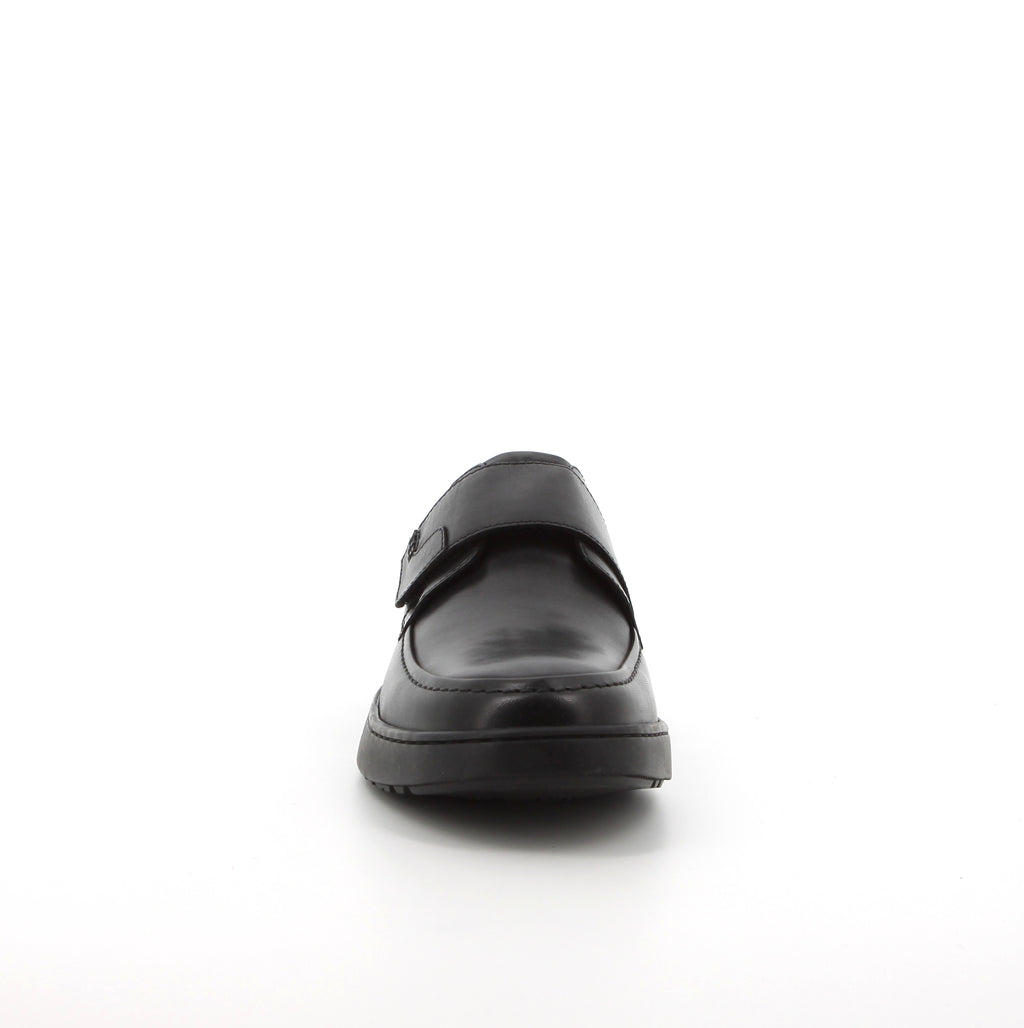Hush Puppies Men's Koepa Hook and Loop Leather Shoes - Black
