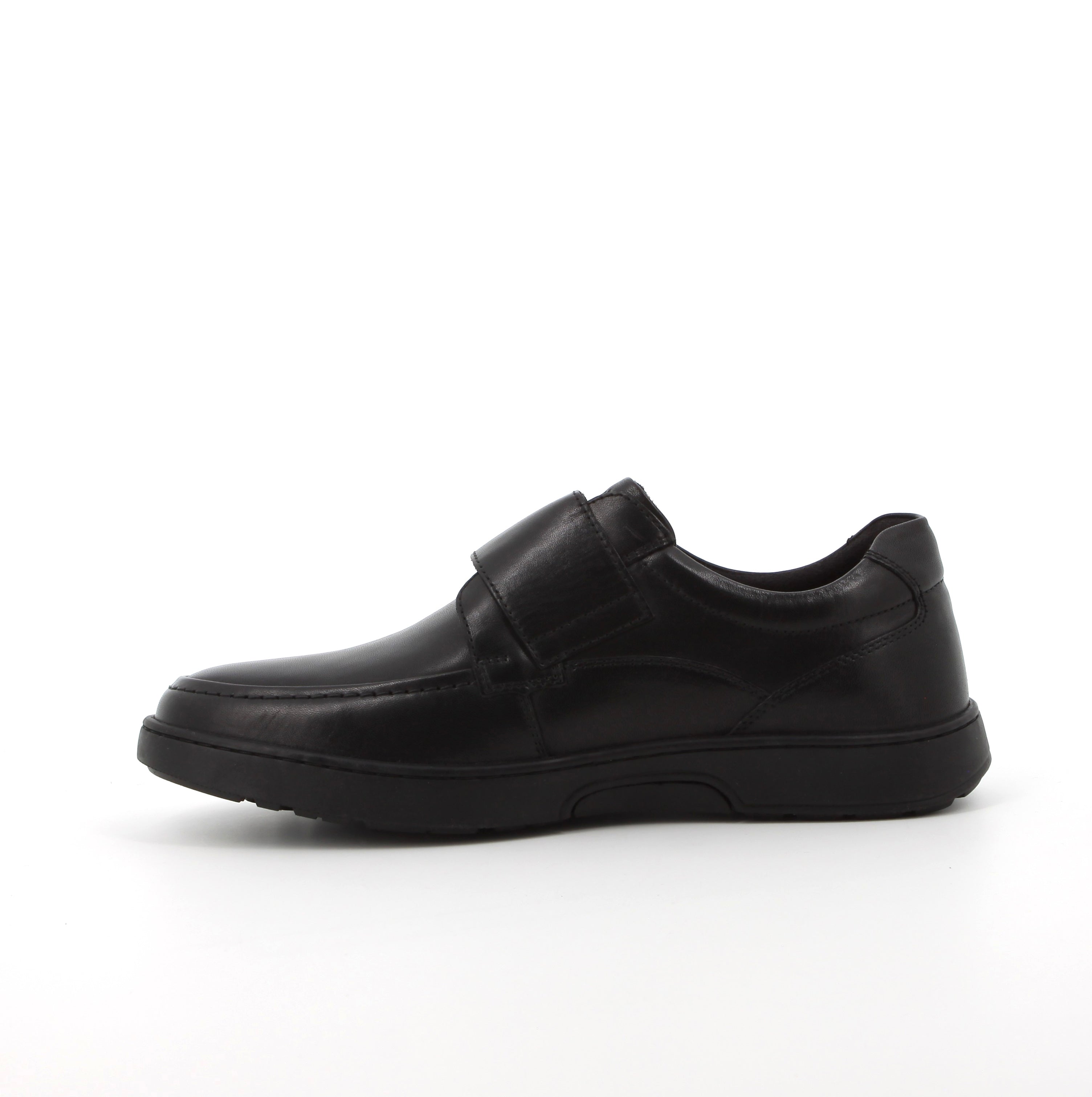 Hush Puppies Men's Koepa Hook and Loop Leather Shoes - Black