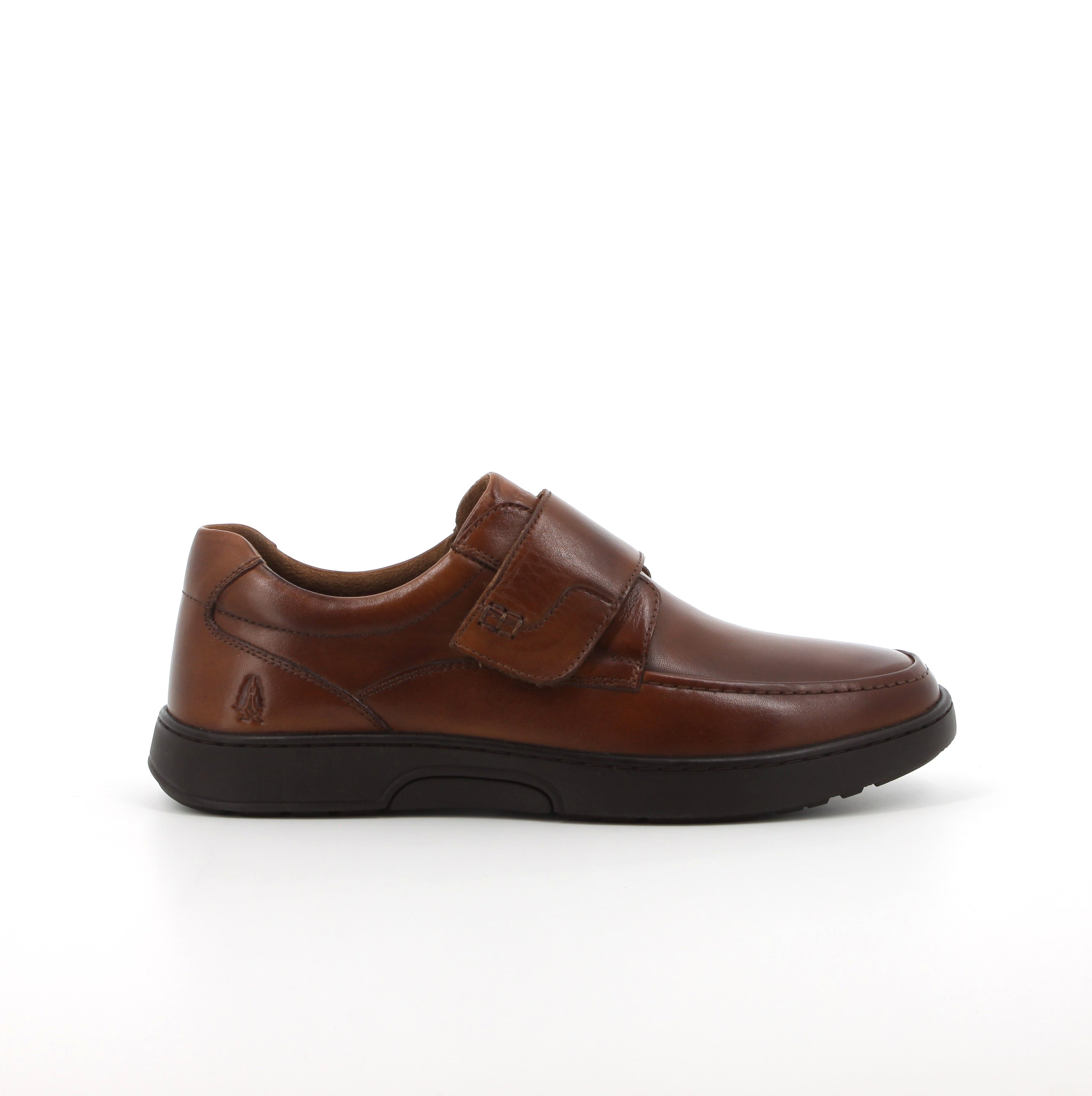 Hush Puppies Men's Koepa Hook and Loop Leather Shoes - Waxed-Brown