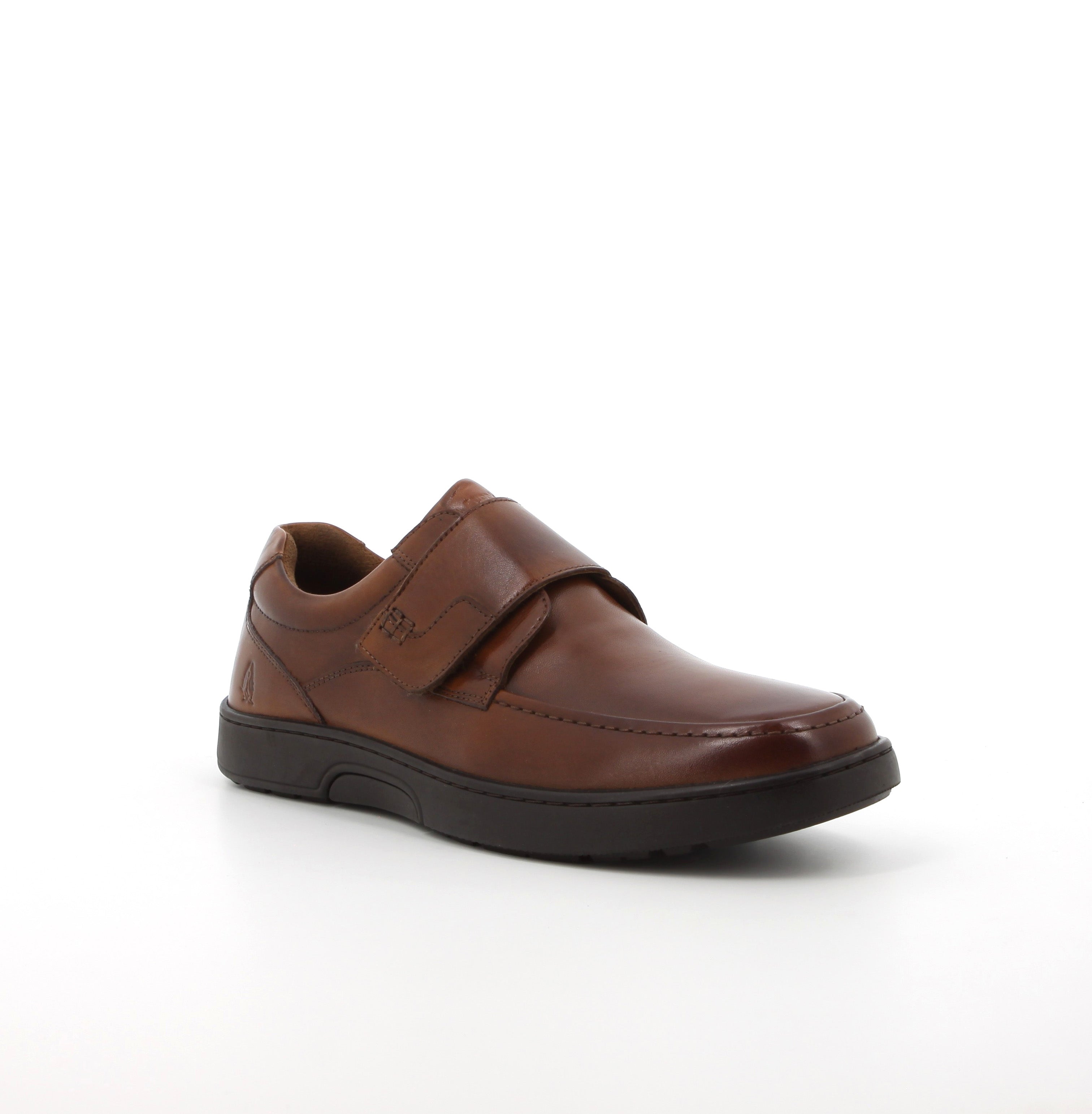 Hush Puppies Men's Koepa Hook and Loop Leather Shoes - Waxed-Brown
