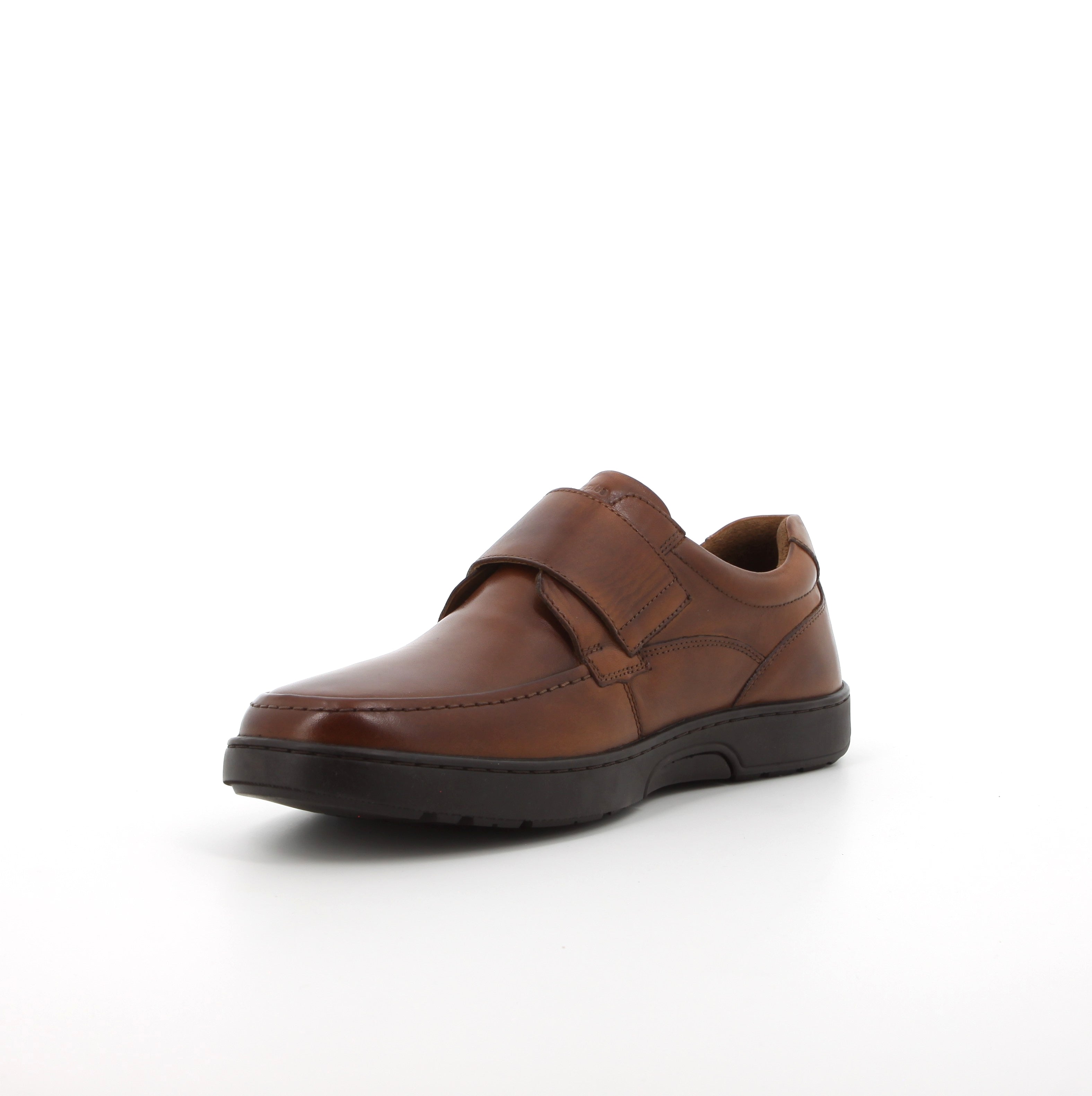 Hush Puppies Men's Koepa Hook and Loop Leather Shoes - Waxed-Brown