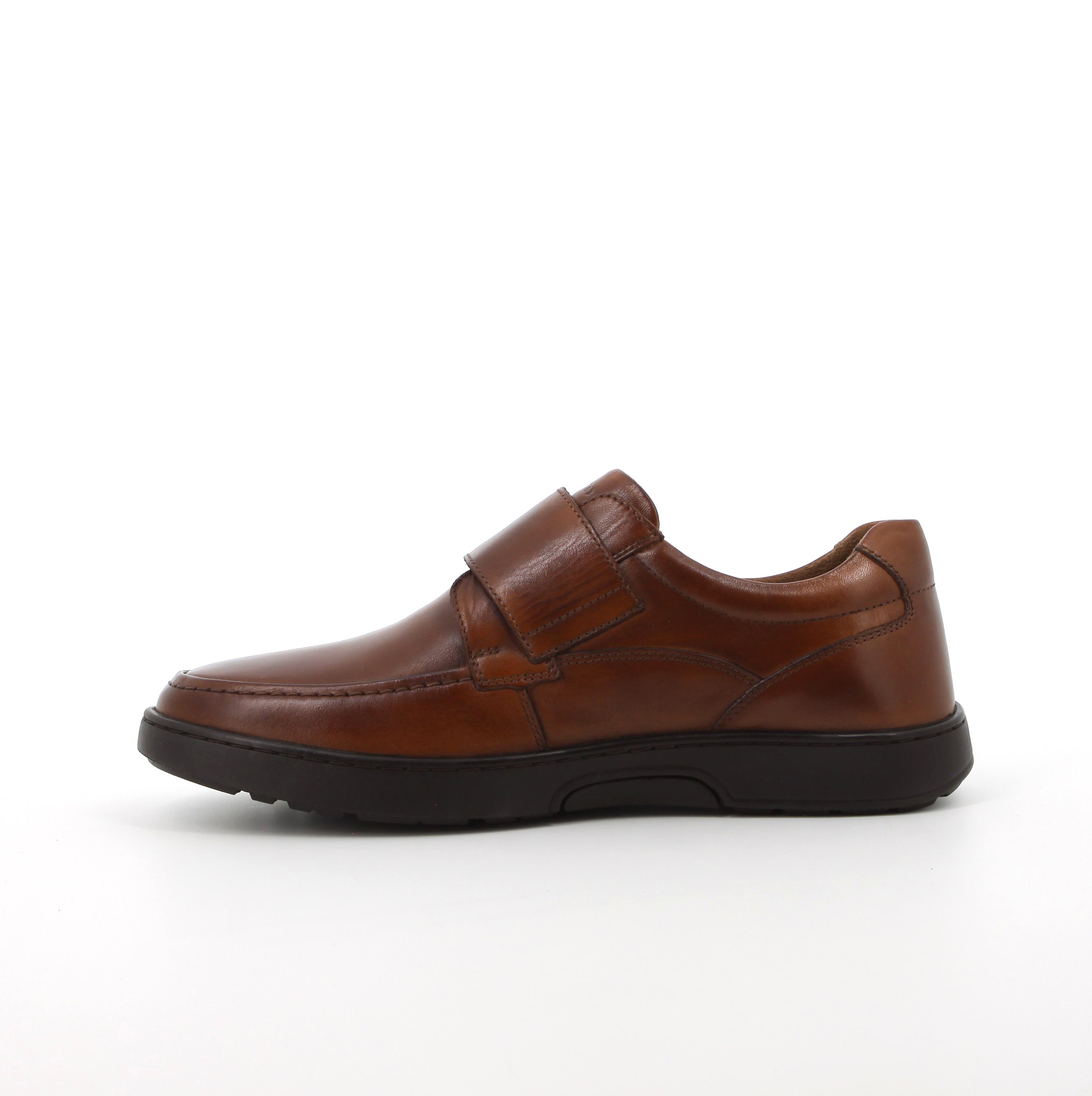 Hush Puppies Men's Koepa Hook and Loop Leather Shoes - Waxed-Brown