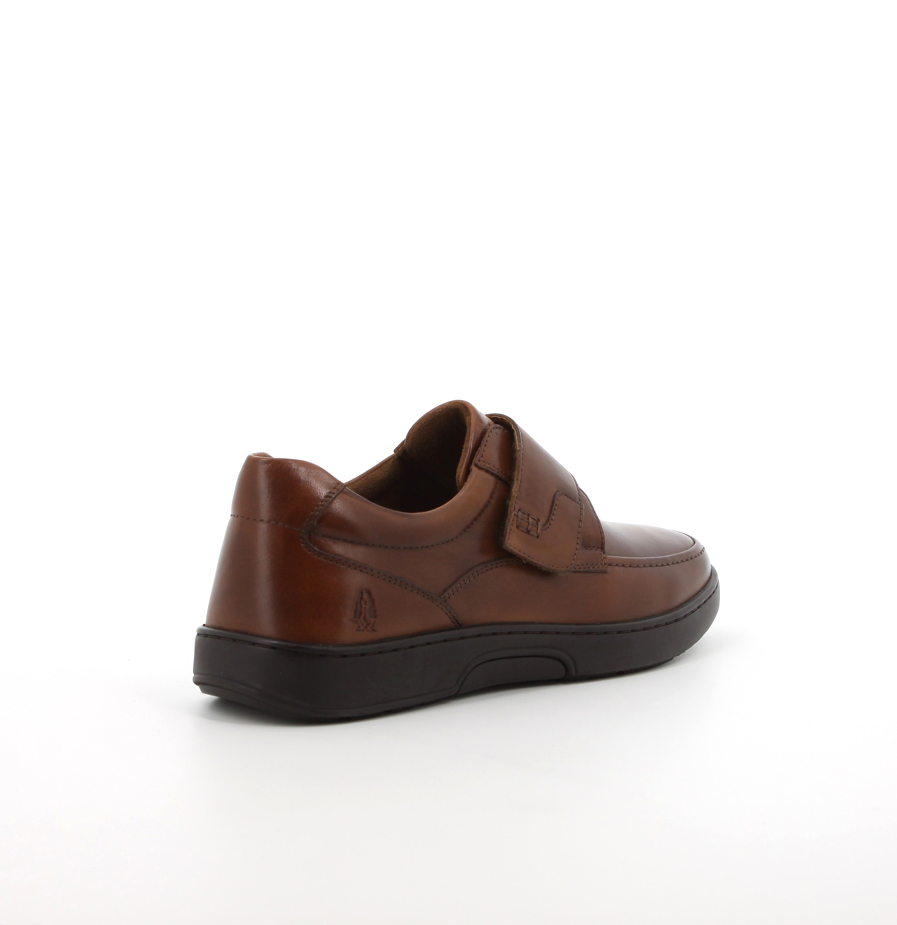 Hush Puppies Men's Koepa Hook and Loop Leather Shoes - Waxed-Brown