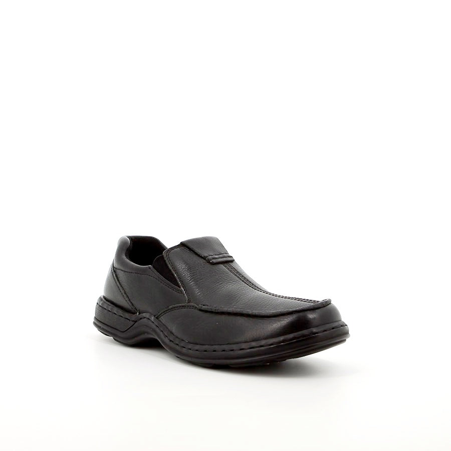 Hush Puppies Men "Sawyer" Black Slip-0n Shoe