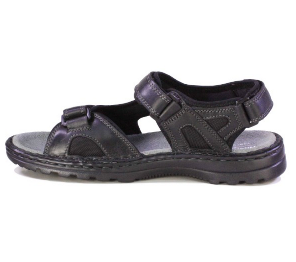 Hush Puppies Men Black Double Self-Fatening Sandal