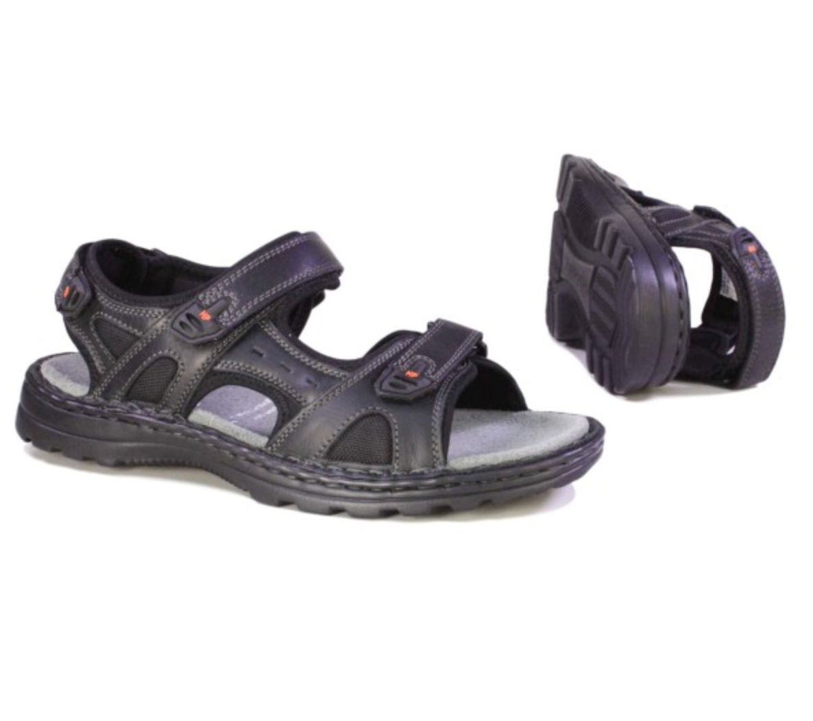 Hush Puppies Men Black Double Self-Fatening Sandal