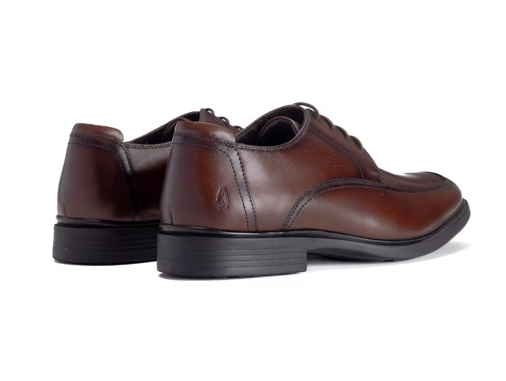 Hush Puppies Men's Thrope Leather Oxford Formal Shoe - Burnished Tan