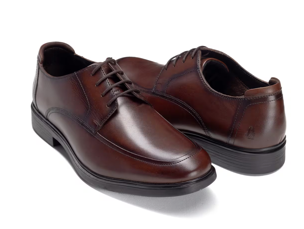 Hush Puppies Men's Thrope Leather Oxford Formal Shoe - Burnished Tan