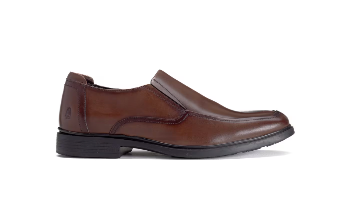 Hush Puppies Men's Jerry Leather Formal Shoe- Waxed-brown