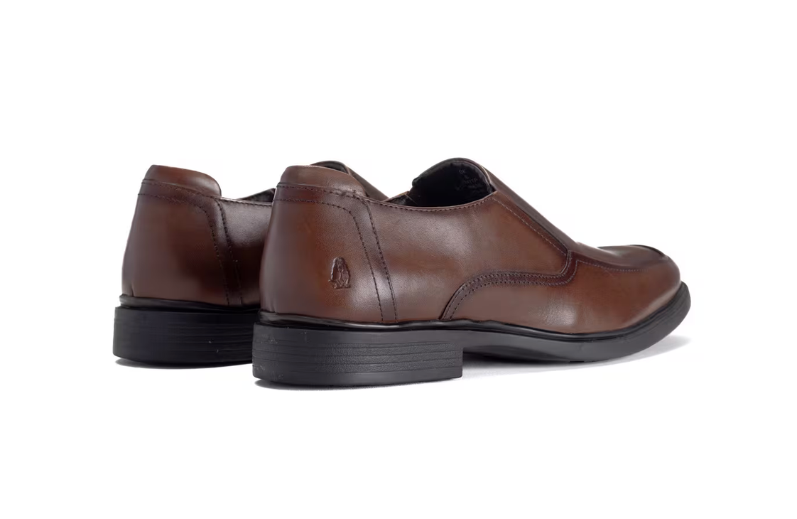 Hush Puppies Men's Jerry Leather Formal Shoe- Waxed-brown