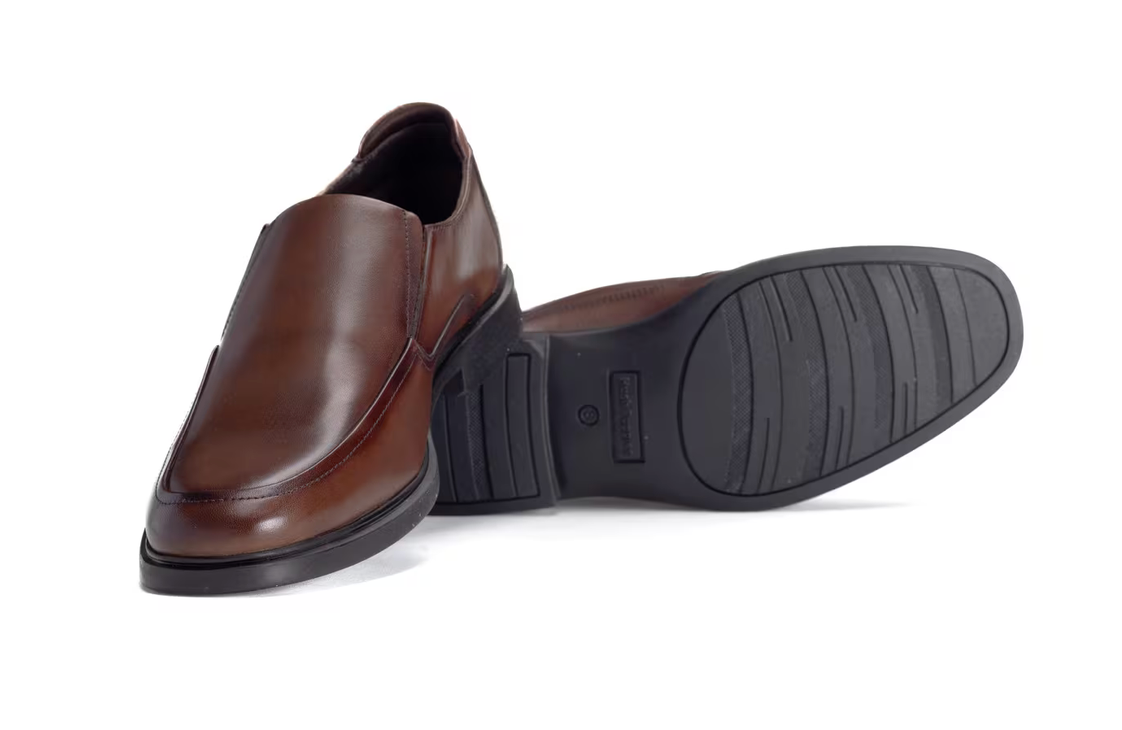 Hush Puppies Men's Jerry Leather Formal Shoe- Waxed-brown