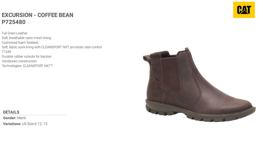 Caterpillar Men Brown EXCURSION Slip-On Boots
