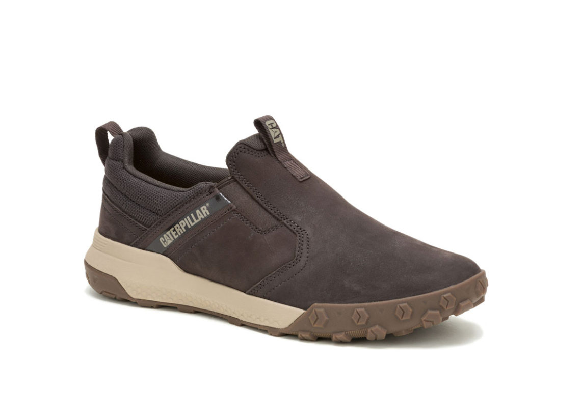 Caterpillar Men's Hex Ready Slip On Waterproof Leather Shoe- Brown