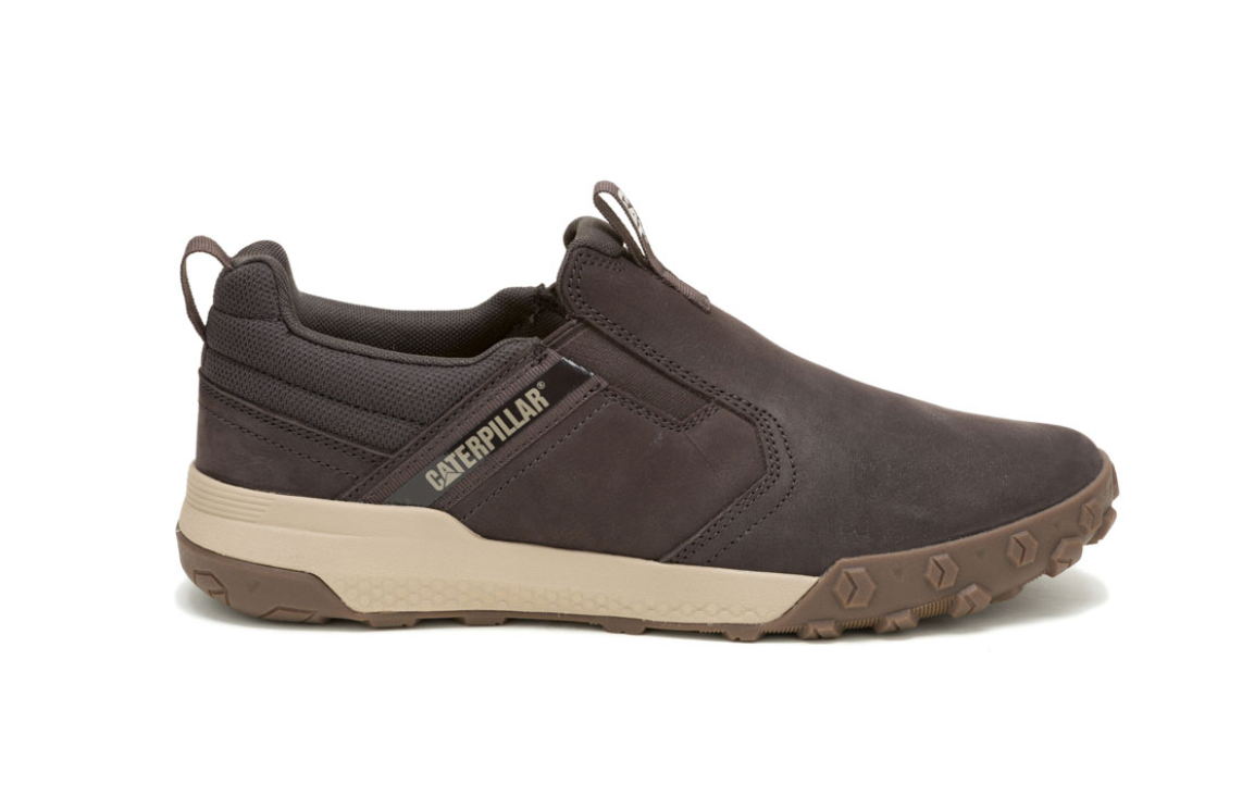 Caterpillar Men's Hex Ready Slip On Waterproof Leather Shoe- Brown