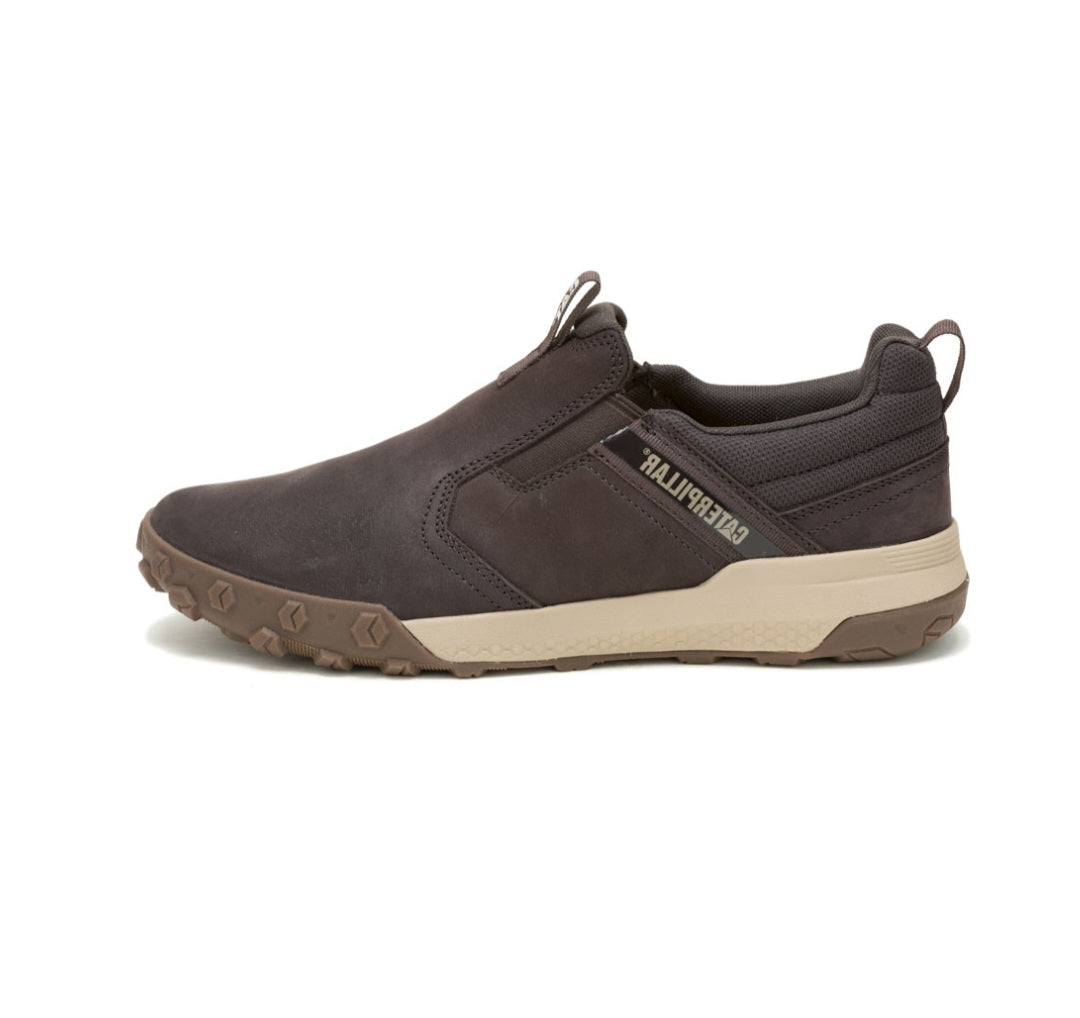 Caterpillar Men's Hex Ready Slip On Waterproof Leather Shoe- Brown