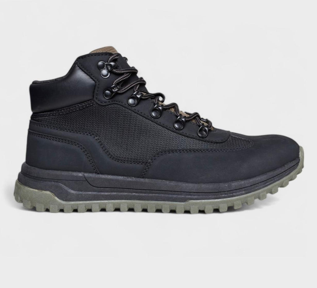 JEEP Men Black Rubber Sole Boots