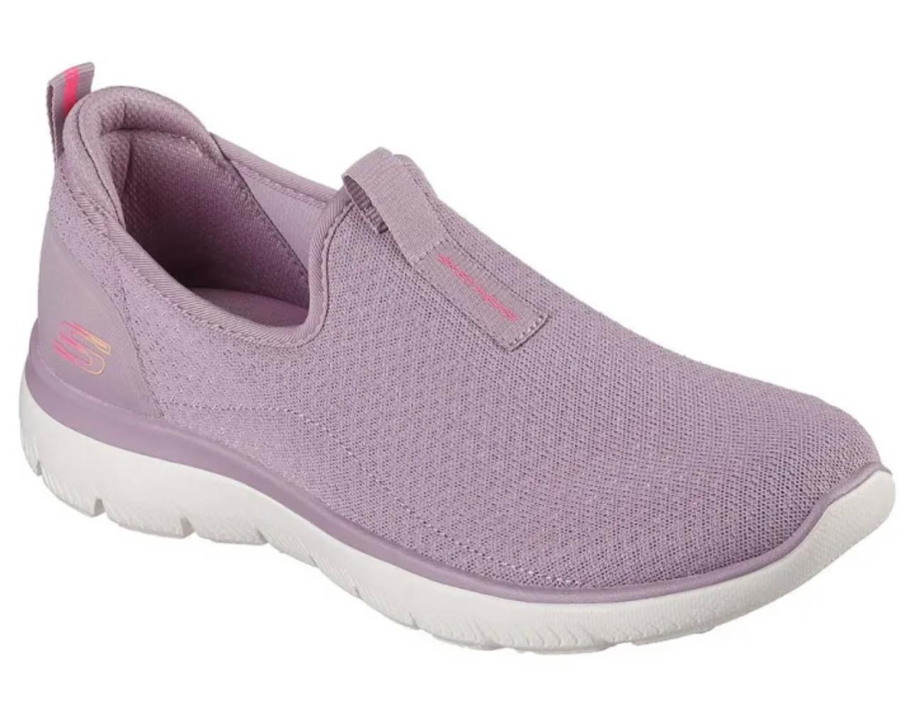 Skechers Women MAUVE Mesh Casual Slip On