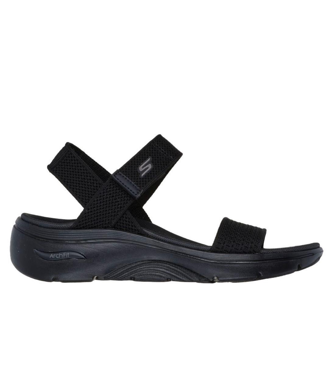 Skechers Women Strappy Arch Fit Black Sandal