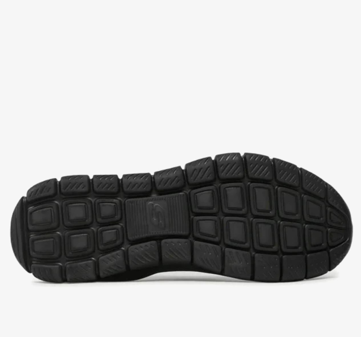 Skechers Men Black/Grey Mesh Casual Lace Up