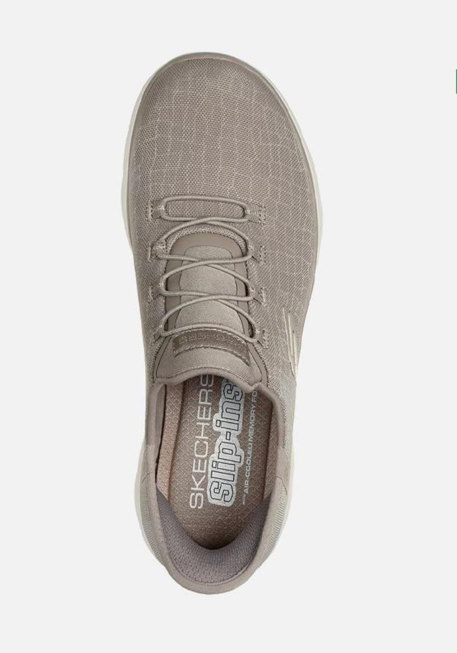 Skechers Women Taupe/Brown Mesh Casual Slip On