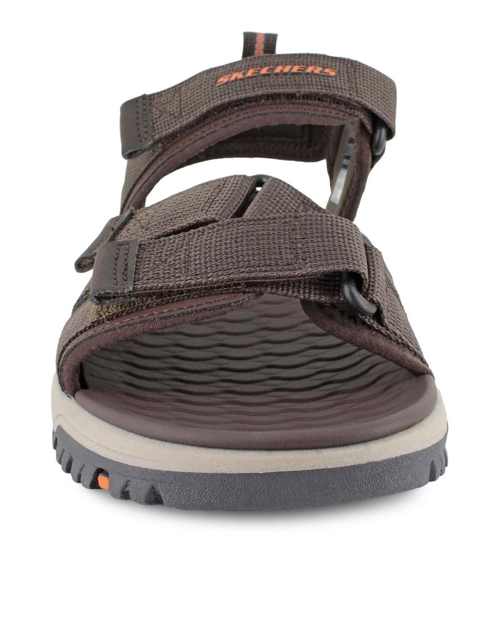 Skechers Men Brown Slide Strappy Sandal