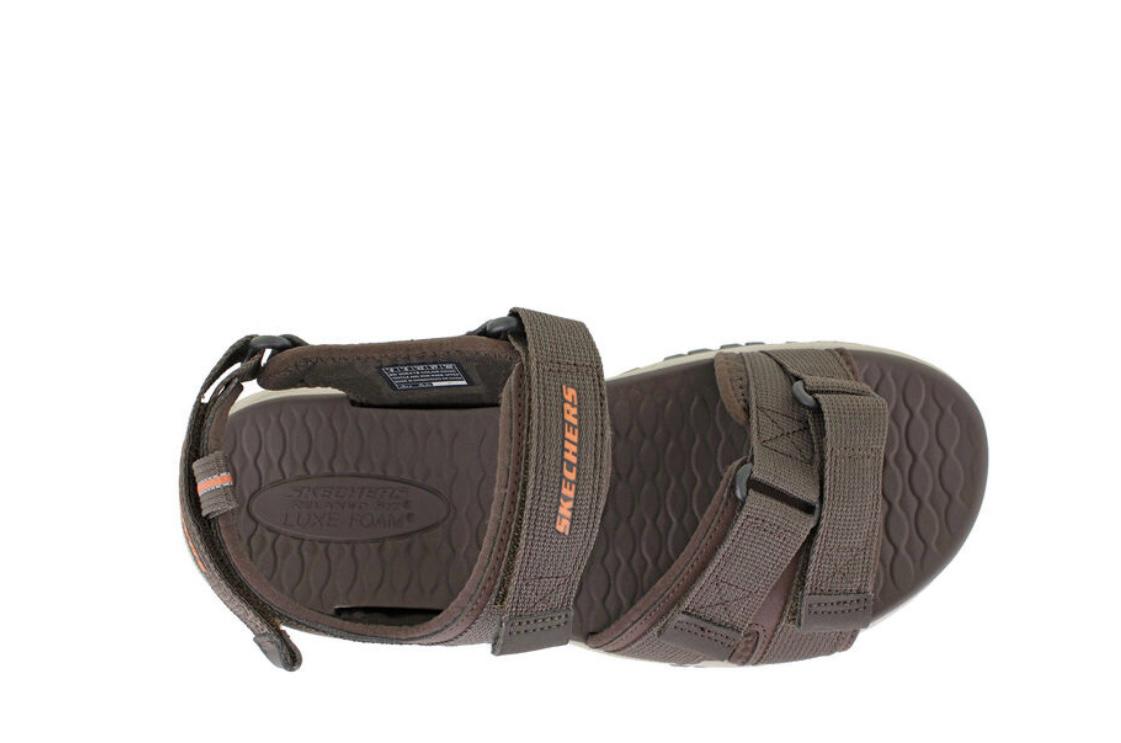 Skechers Men Brown Slide Strappy Sandal