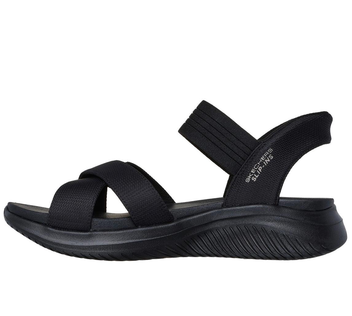 skechers Women Black Plain Slide Slip IN
