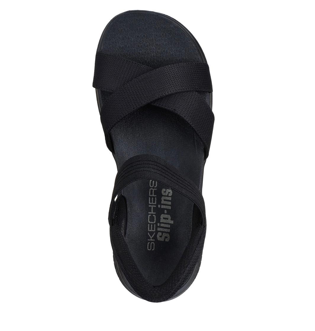 skechers Women Black Plain Slide Slip IN