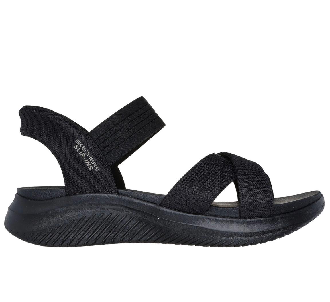 skechers Women Black Plain Slide Slip IN