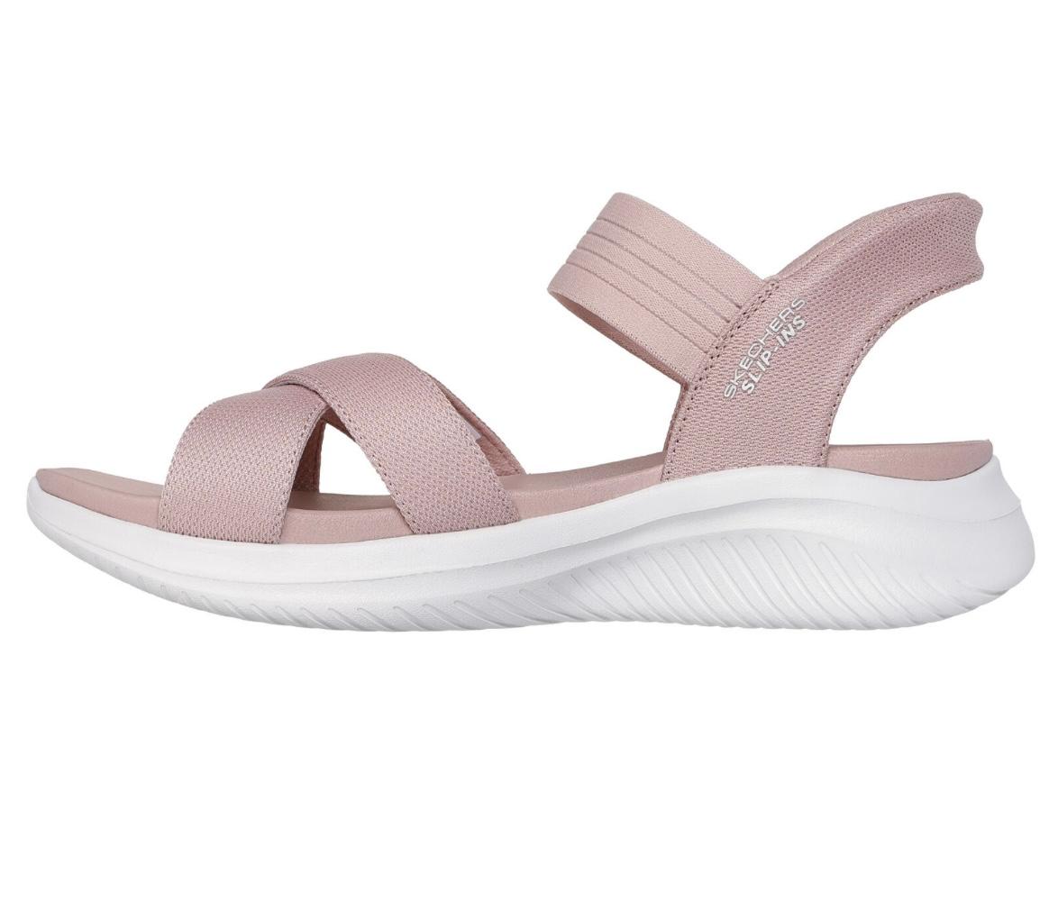 Skechers Women BLSH/PINK Plain Slide