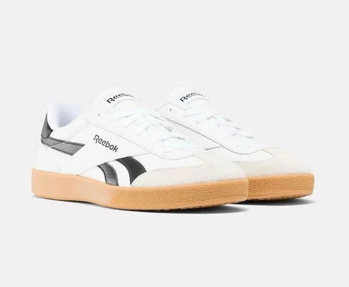 Reebok Unisex WHITE/BLACK Leather Casual Lace Up Sneaker