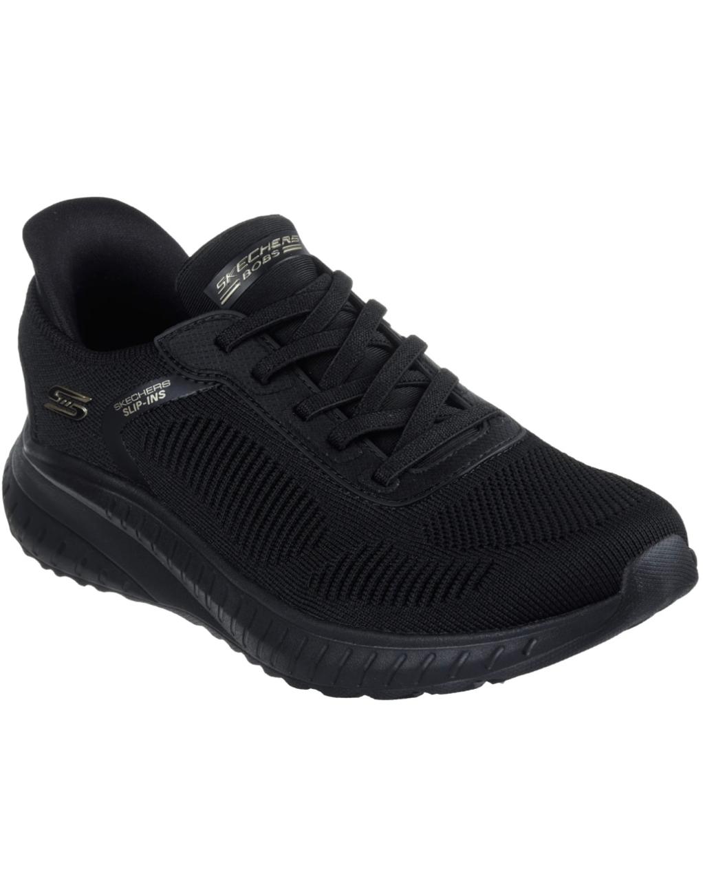 Skechers Women Black Mesh Casual Slip On