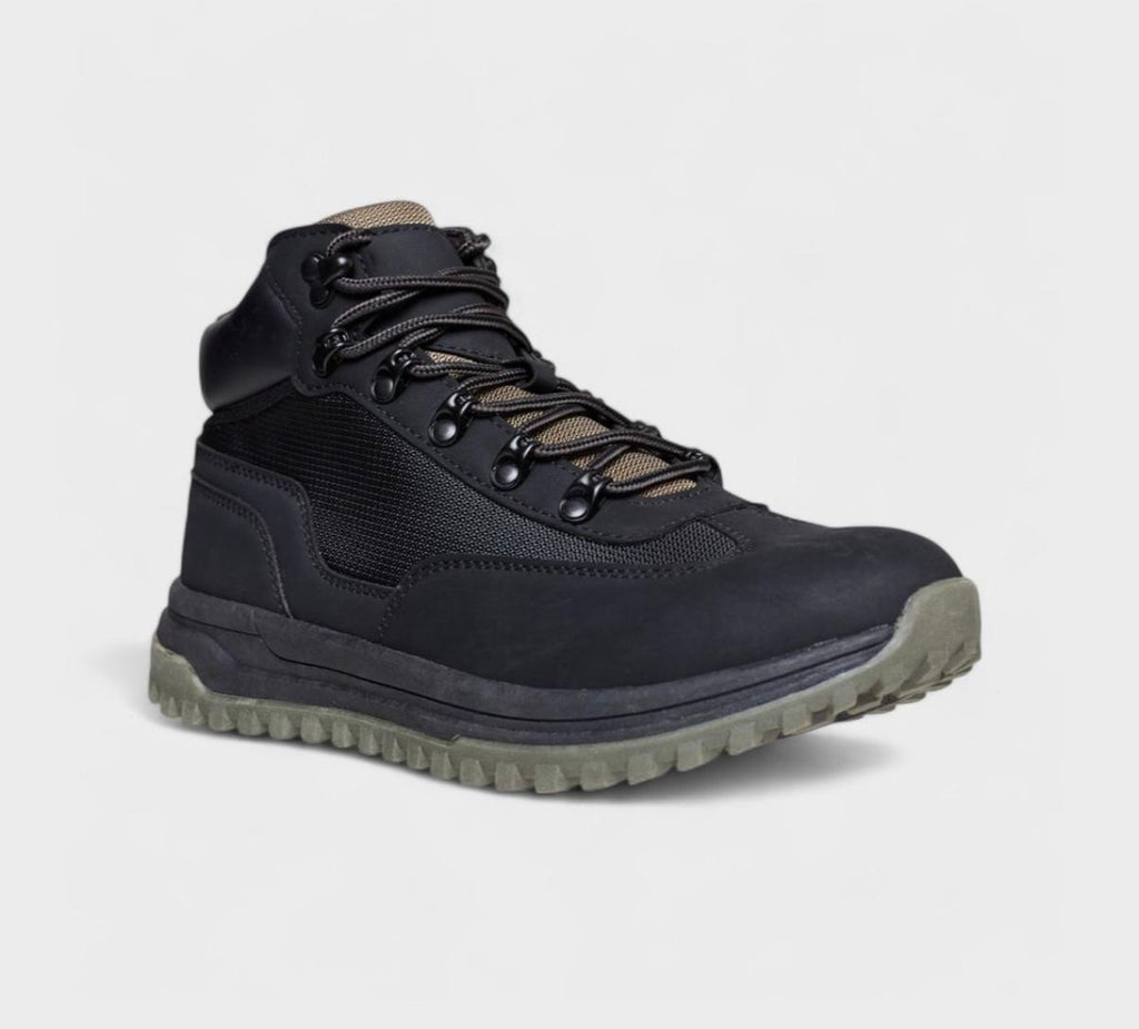 JEEP Men Black Rubber Sole Boots