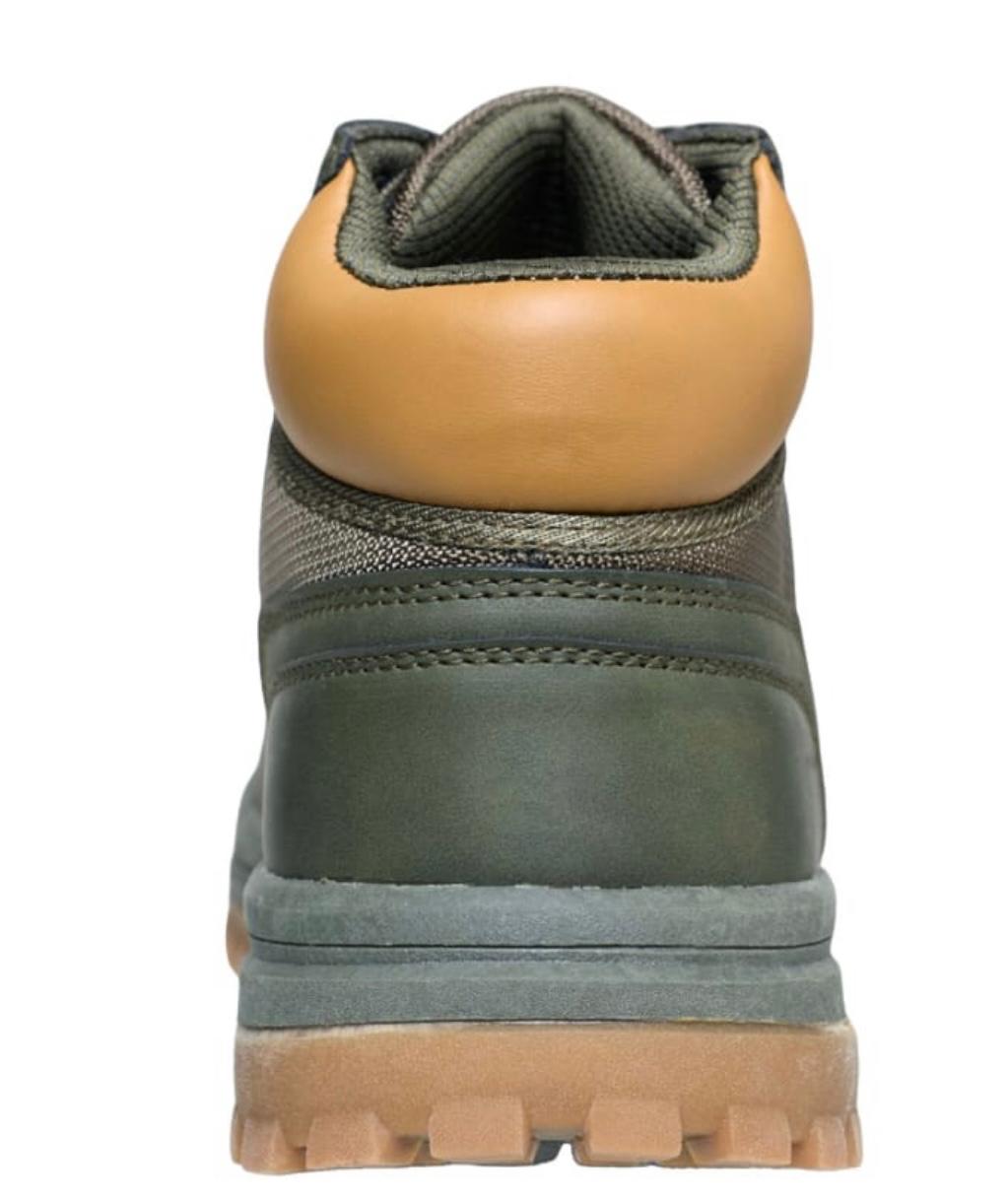 JEEP Men Olive Green/Tan Rubber Sole Boots Lace UP