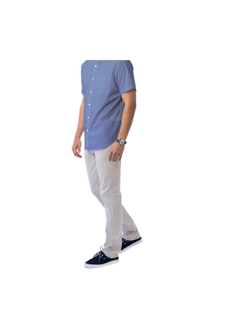 NAUTICA Men Cotton Short Sleeve Regular Casual Shirt - Light French Blue