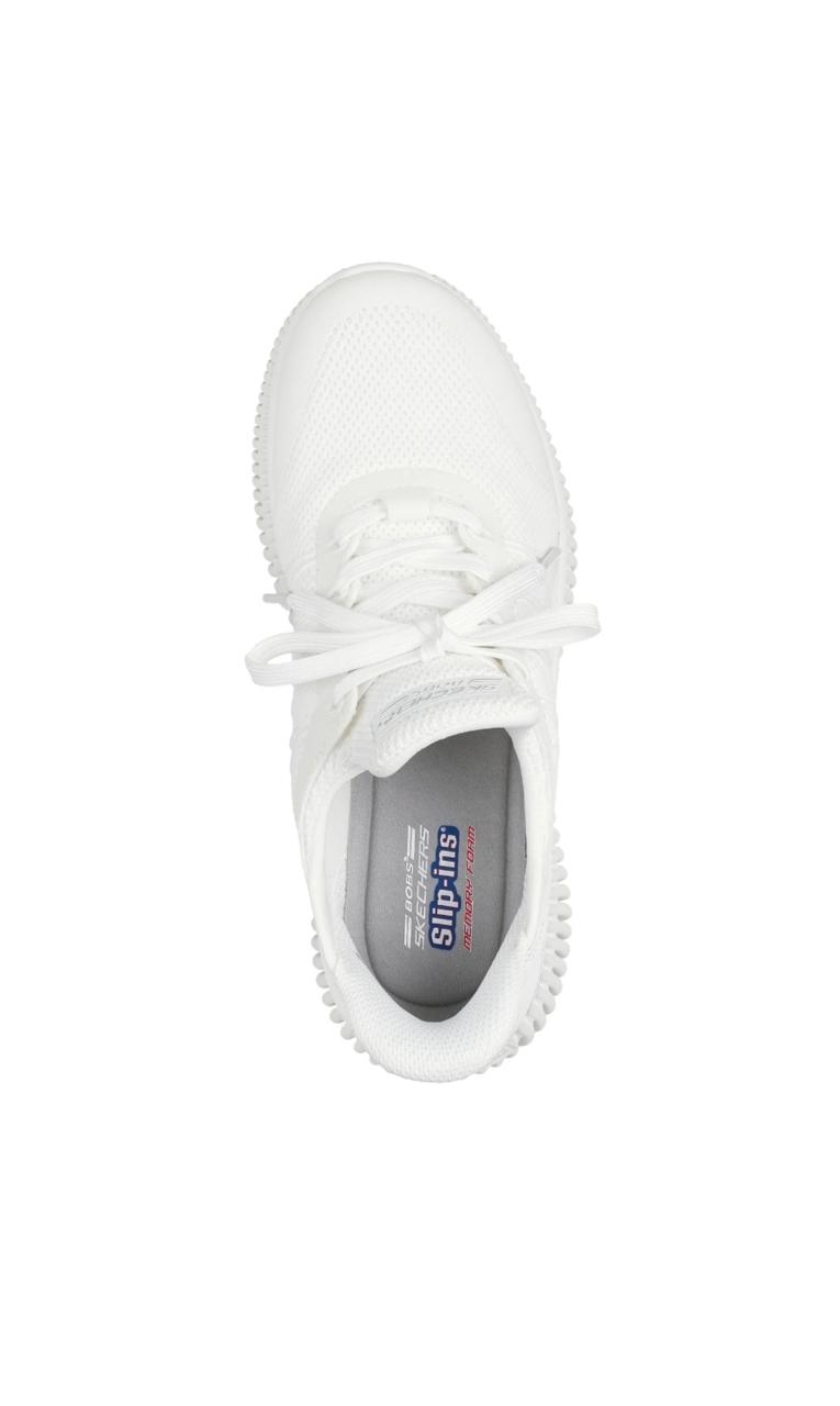 Skechers Women White Mesh Casual Lace up/Slip on