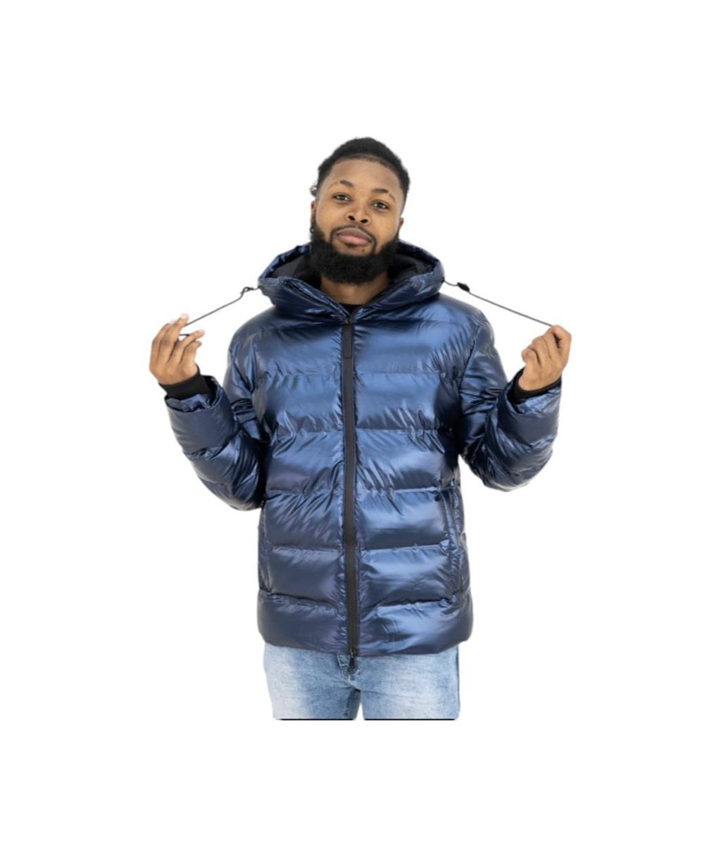 CUTTY Men BLUE Polyurethane Regular Puffer