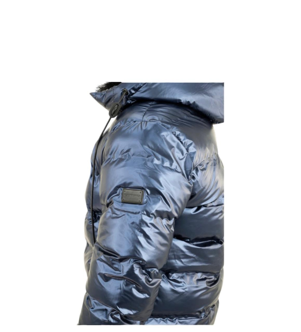 CUTTY Men BLUE Polyurethane Regular Puffer