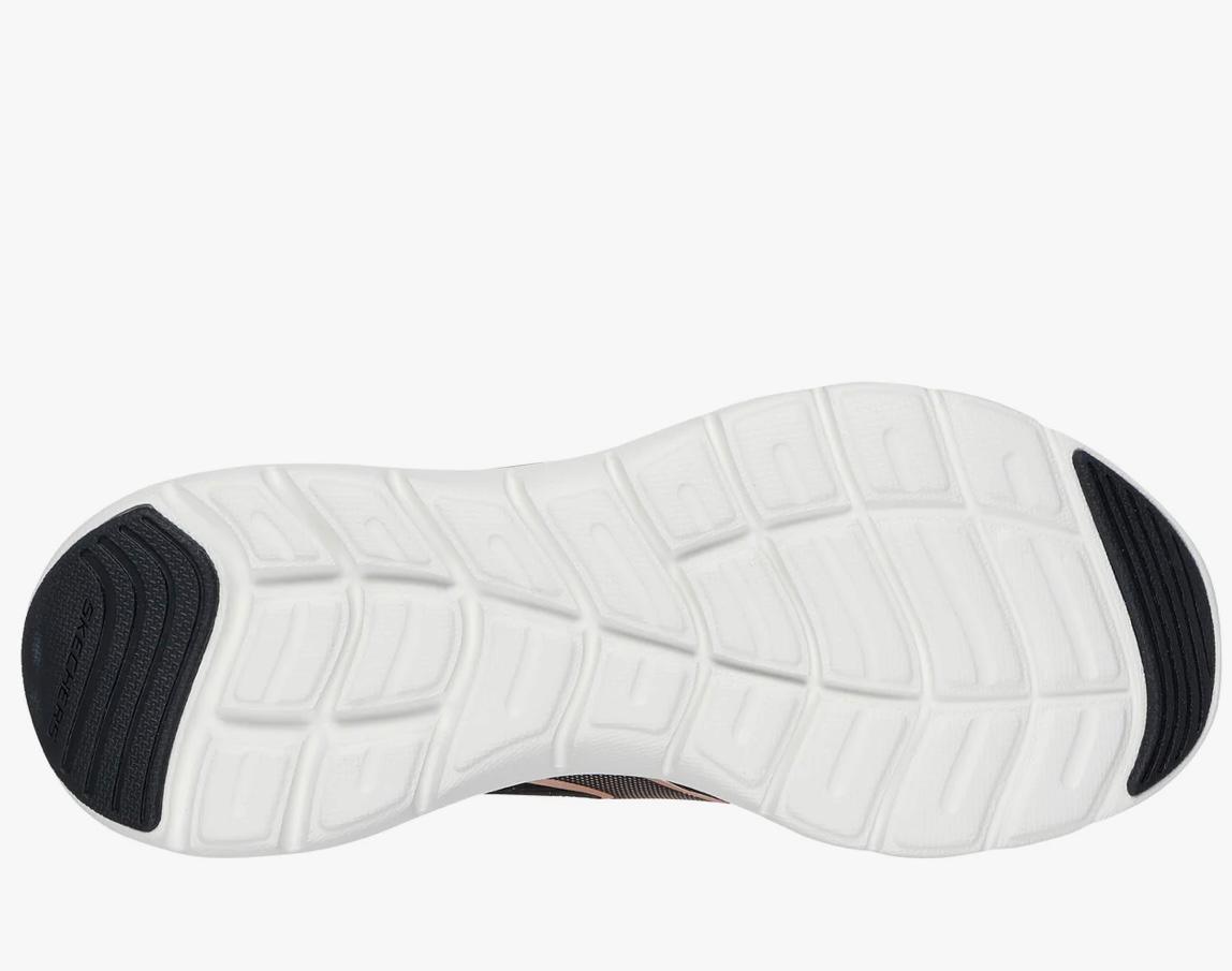 Skechers Women Black/Gold Mesh Casual Lace Up