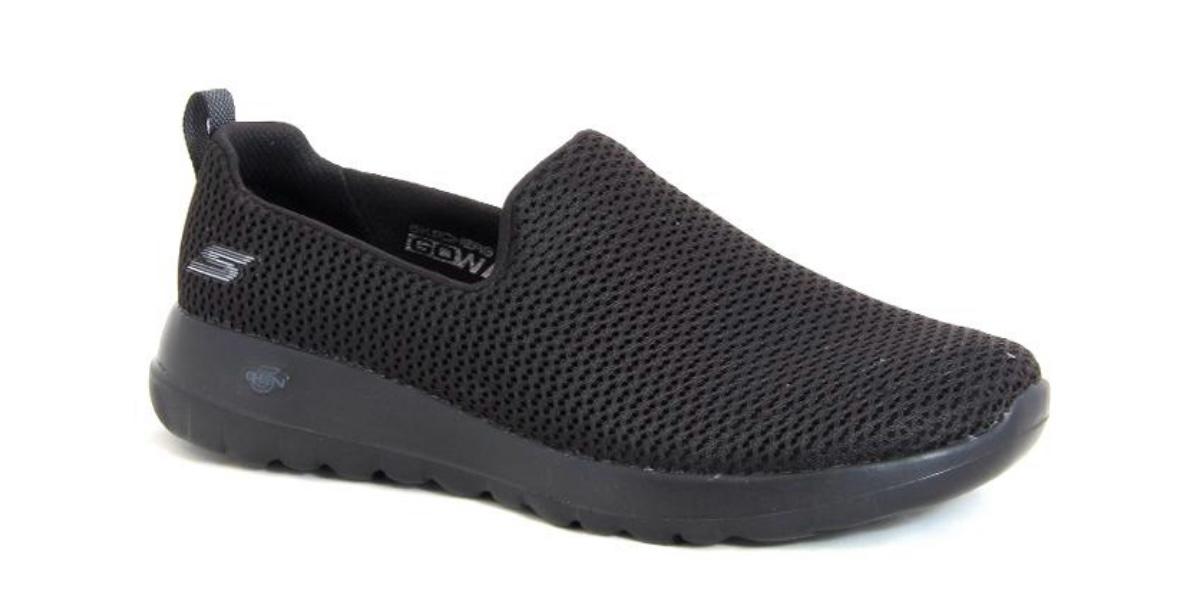 Skechers - Women's Black Mesh Plain Casual Slip On