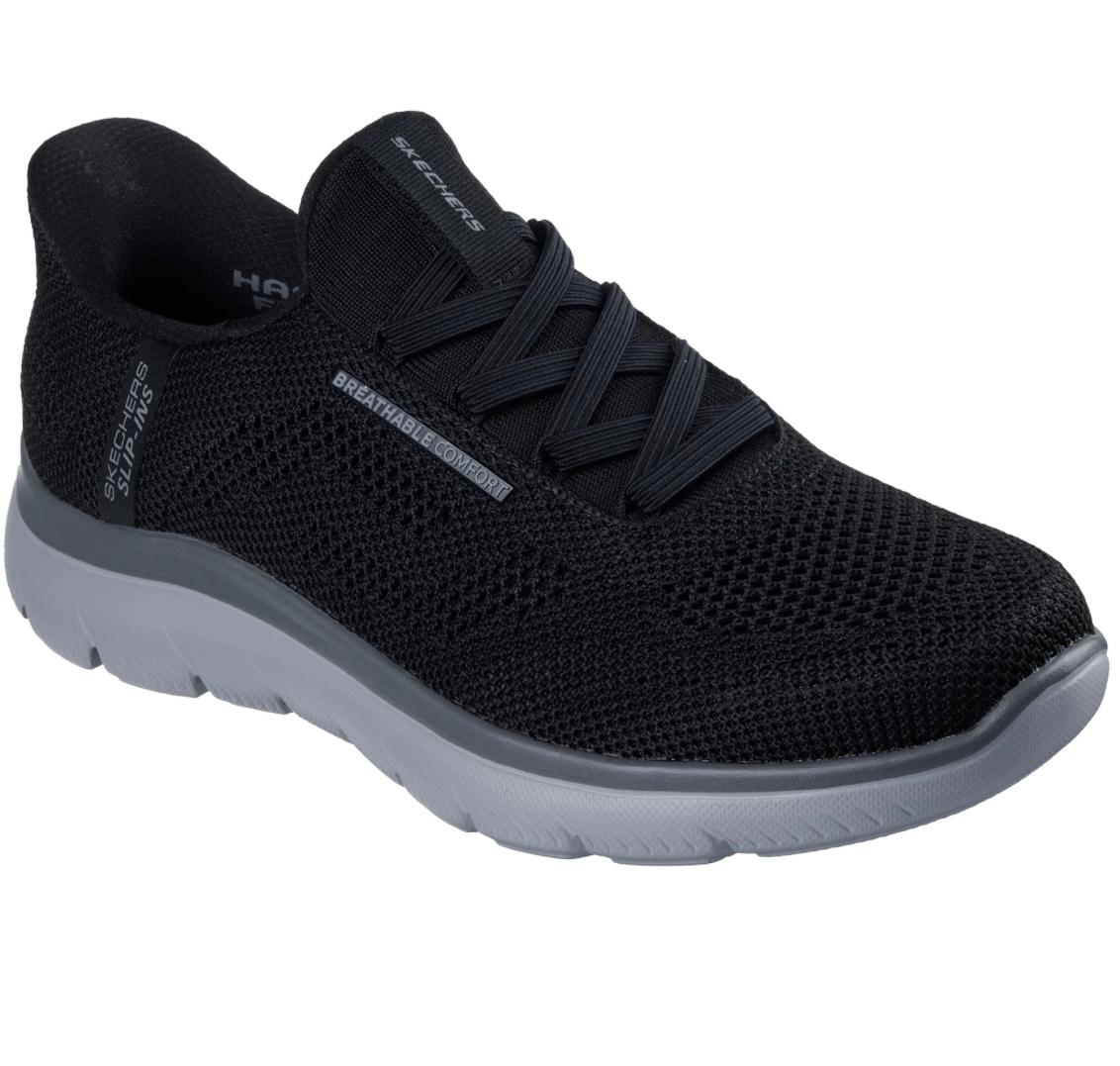 Skechers - Men's Black Mesh Casual Slip On