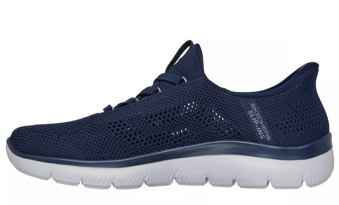 Skechers - Men's Navy Mesh Casual Slip-On