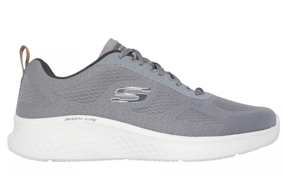 Skechers Men Grey Mesh Casual Lace Up