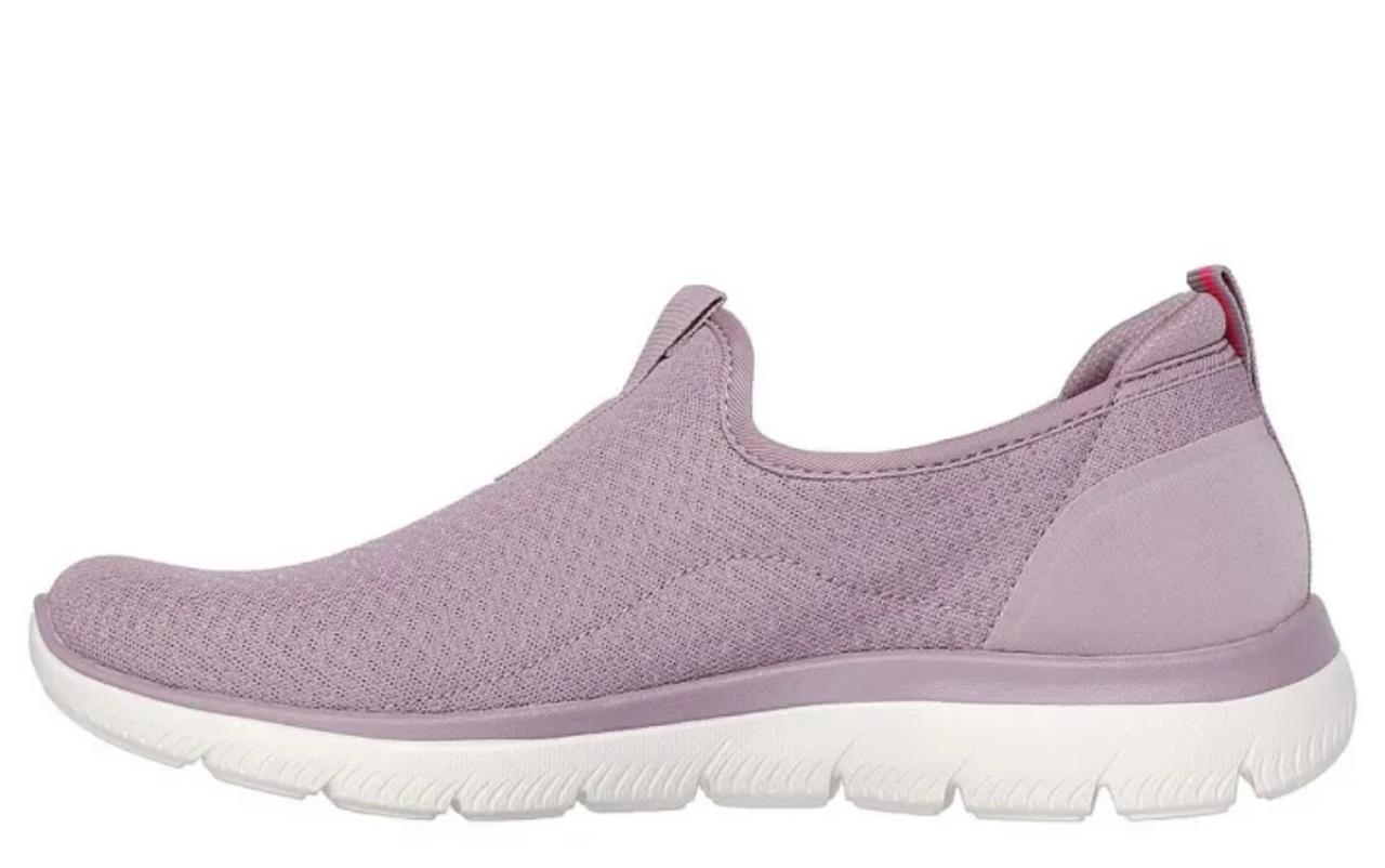 Skechers Women MAUVE Mesh Casual Slip On