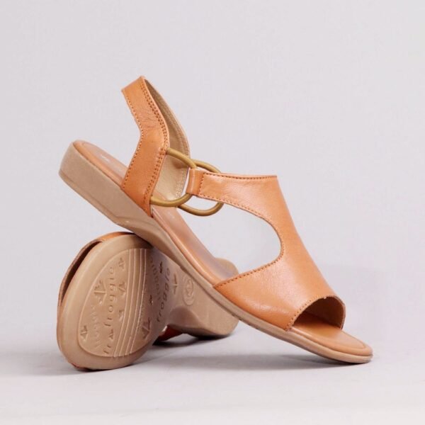 Froggie Women Slide Slingback T-Bar Flat Sandal - Image 5